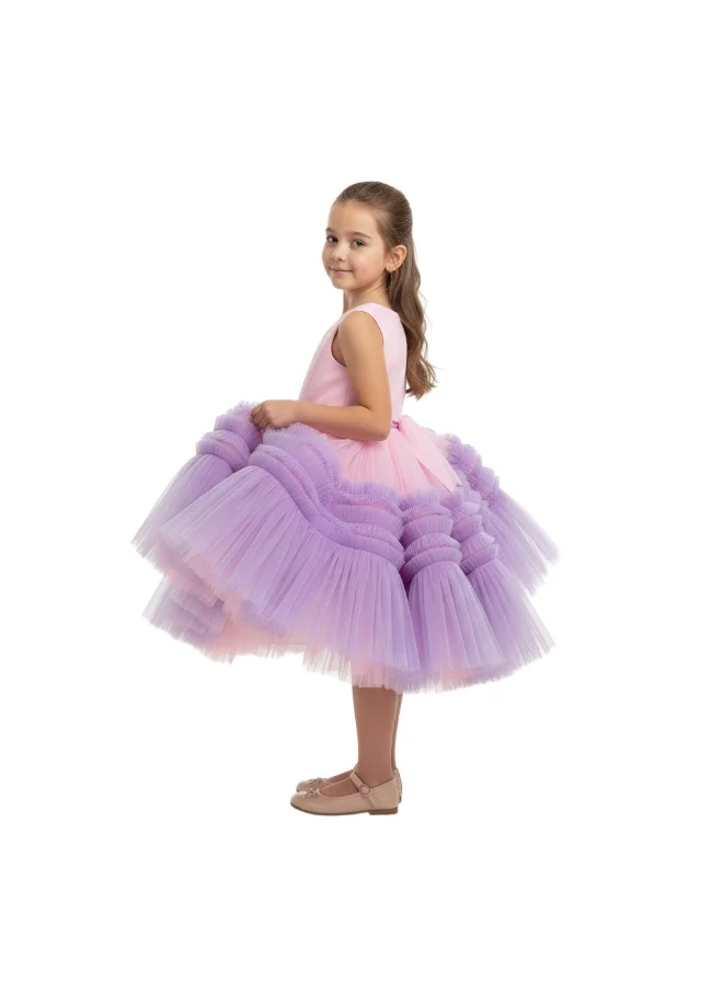 D'Daniela Ruffled Tulle Dress